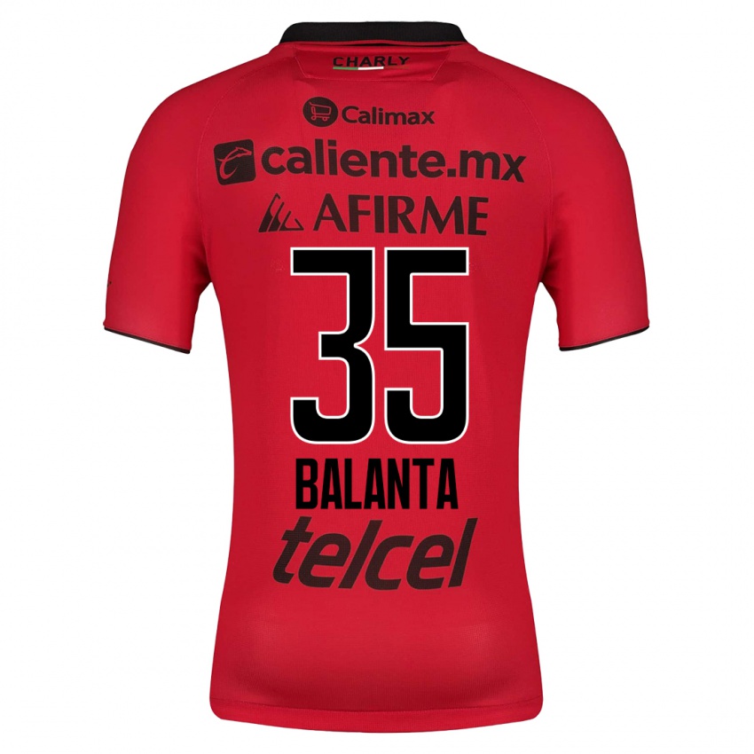 Mænd Kevin Balanta #35 Rød Hjemmebane Spillertrøjer 2023/24 Trøje T-Shirt