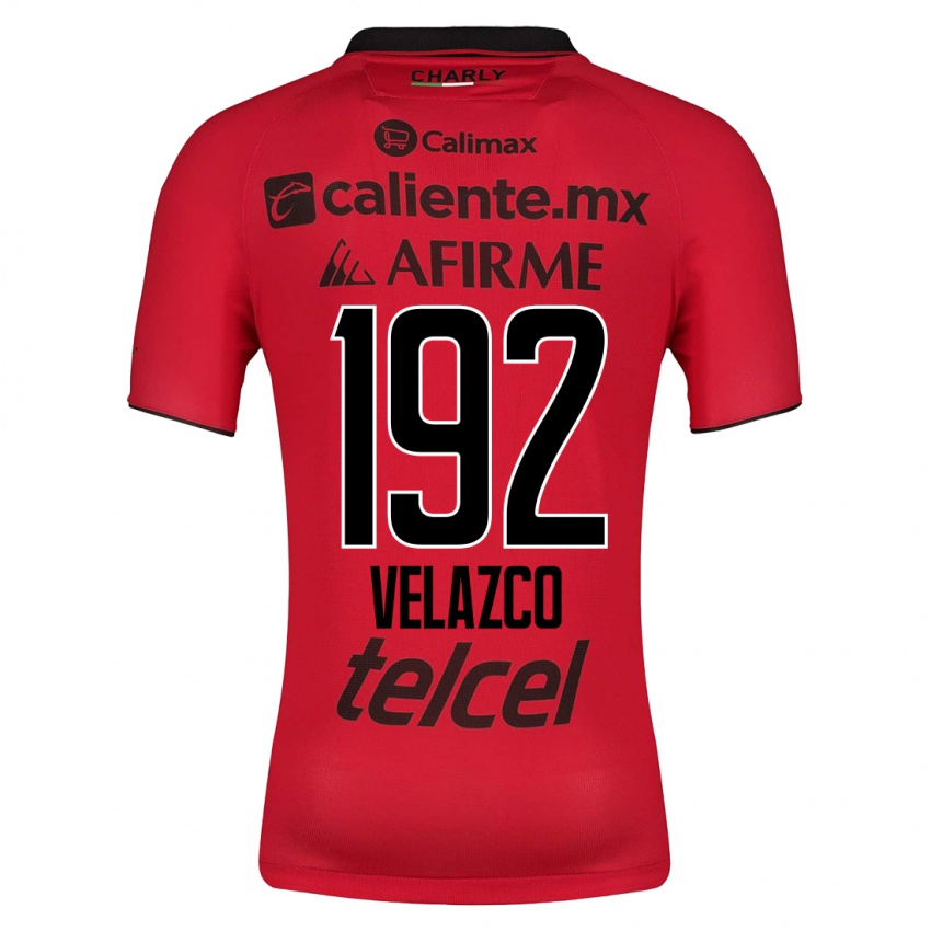 Mænd Emiliano Velazco #192 Rød Hjemmebane Spillertrøjer 2023/24 Trøje T-Shirt