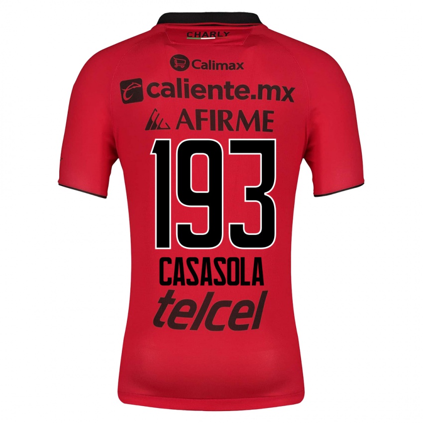 Mænd Axel Casasola #193 Rød Hjemmebane Spillertrøjer 2023/24 Trøje T-Shirt