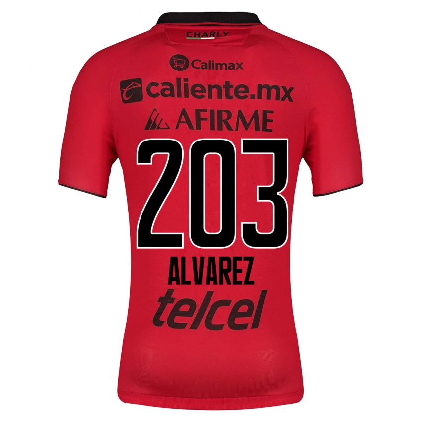 Mænd Jaime Álvarez #203 Rød Hjemmebane Spillertrøjer 2023/24 Trøje T-Shirt