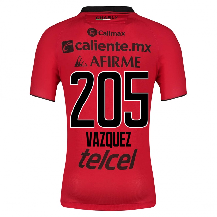 Mænd Aldair Vázquez #205 Rød Hjemmebane Spillertrøjer 2023/24 Trøje T-Shirt