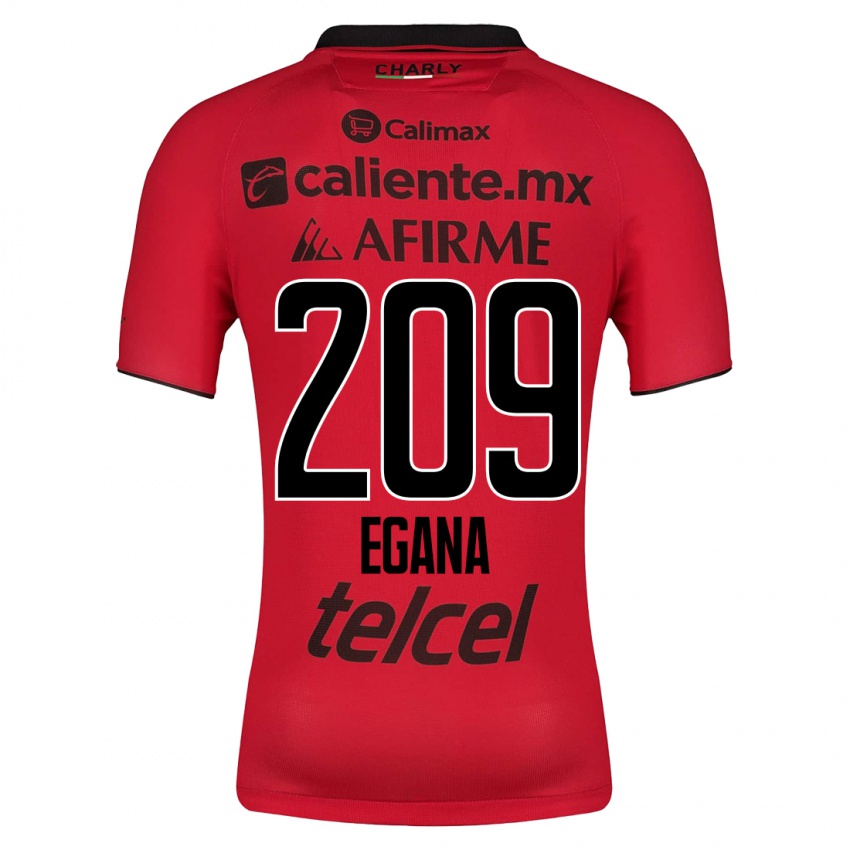 Mænd Arath Egaña #209 Rød Hjemmebane Spillertrøjer 2023/24 Trøje T-Shirt