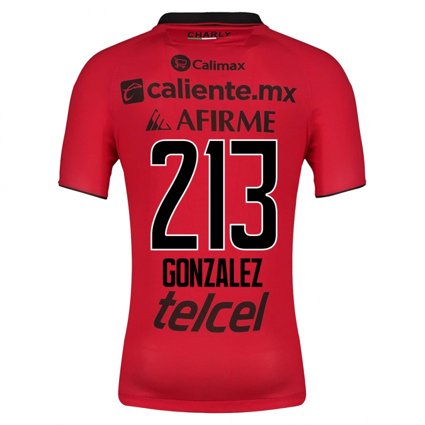 Mænd Óscar González #213 Rød Hjemmebane Spillertrøjer 2023/24 Trøje T-Shirt