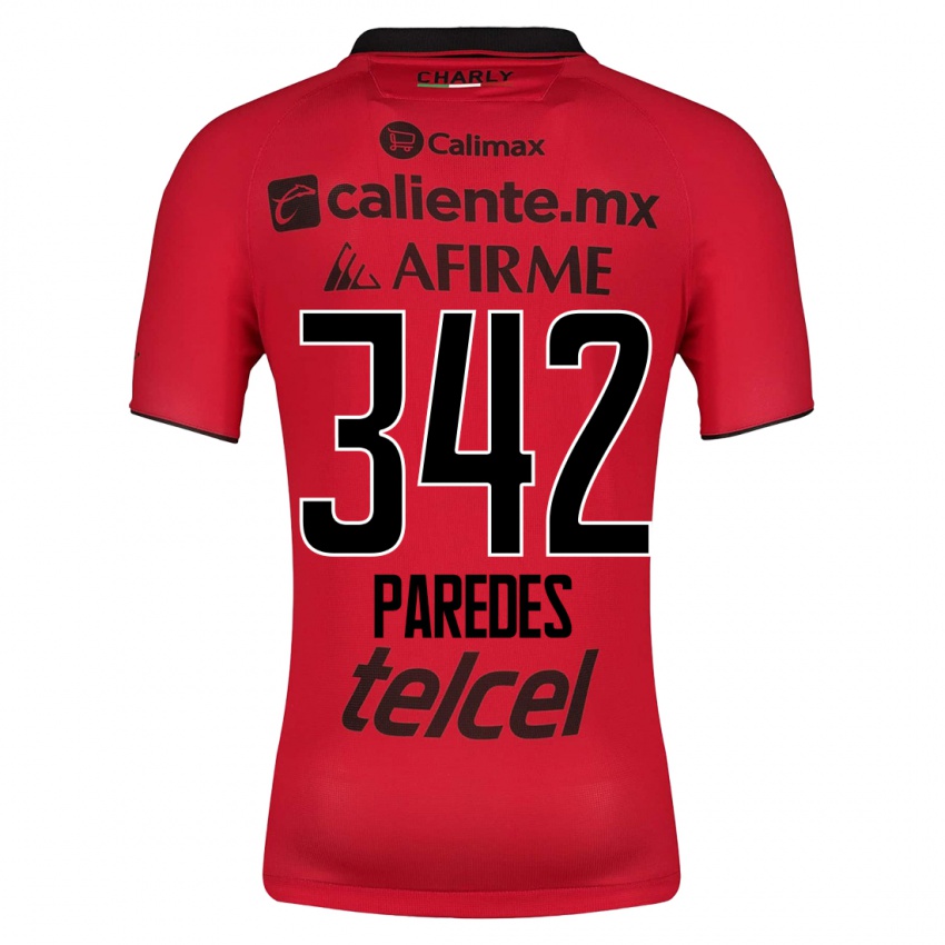 Mænd Santiago Paredes #342 Rød Hjemmebane Spillertrøjer 2023/24 Trøje T-Shirt