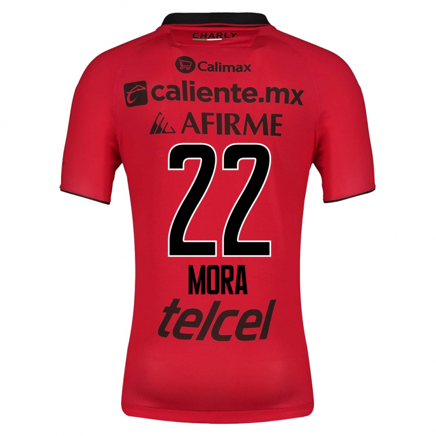 Mænd Bianca Mora #22 Rød Hjemmebane Spillertrøjer 2023/24 Trøje T-Shirt