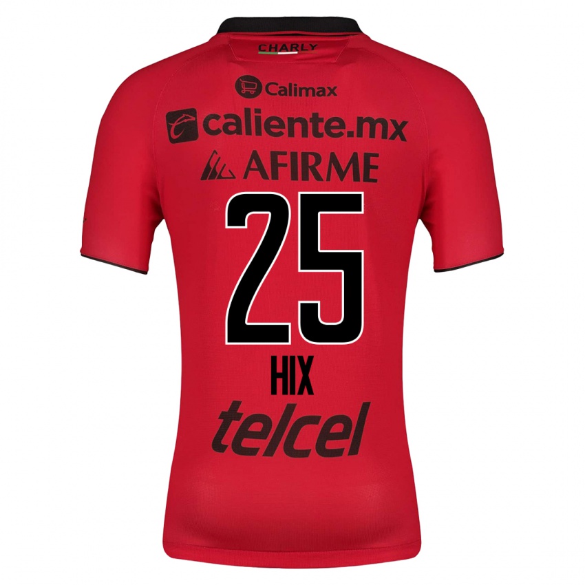 Mænd Angelina Hix #25 Rød Hjemmebane Spillertrøjer 2023/24 Trøje T-Shirt