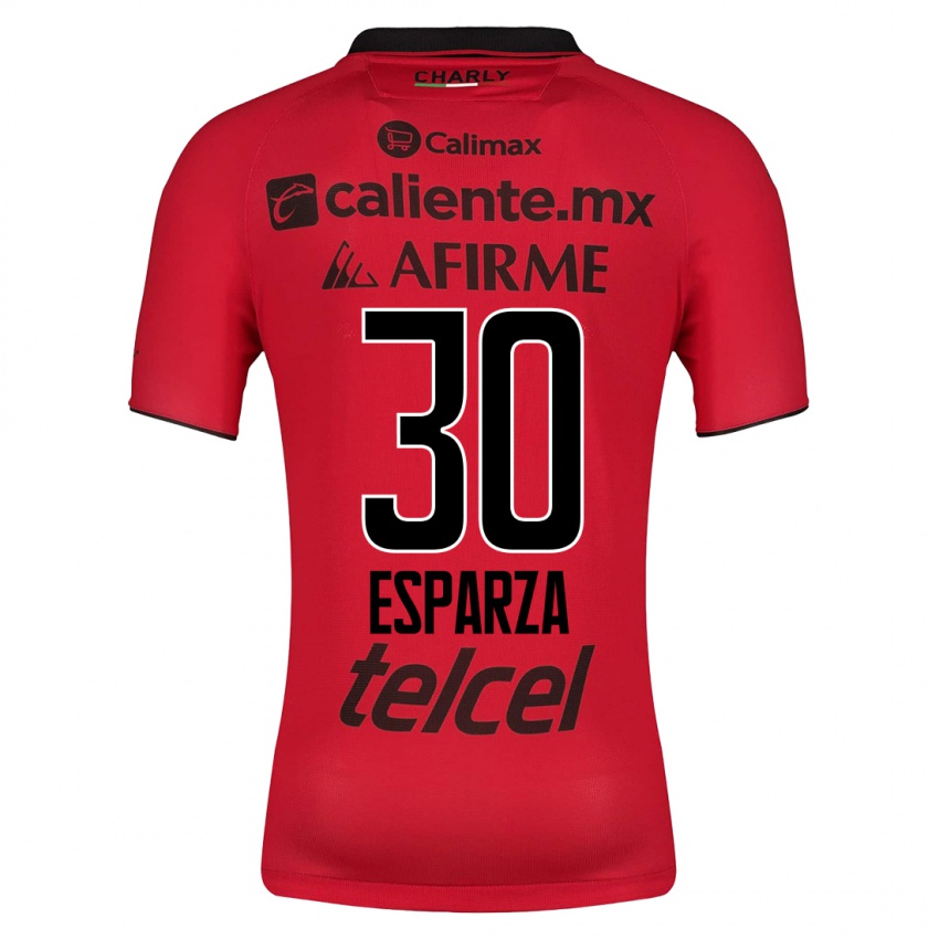 Mænd Litzy Esparza #30 Rød Hjemmebane Spillertrøjer 2023/24 Trøje T-Shirt