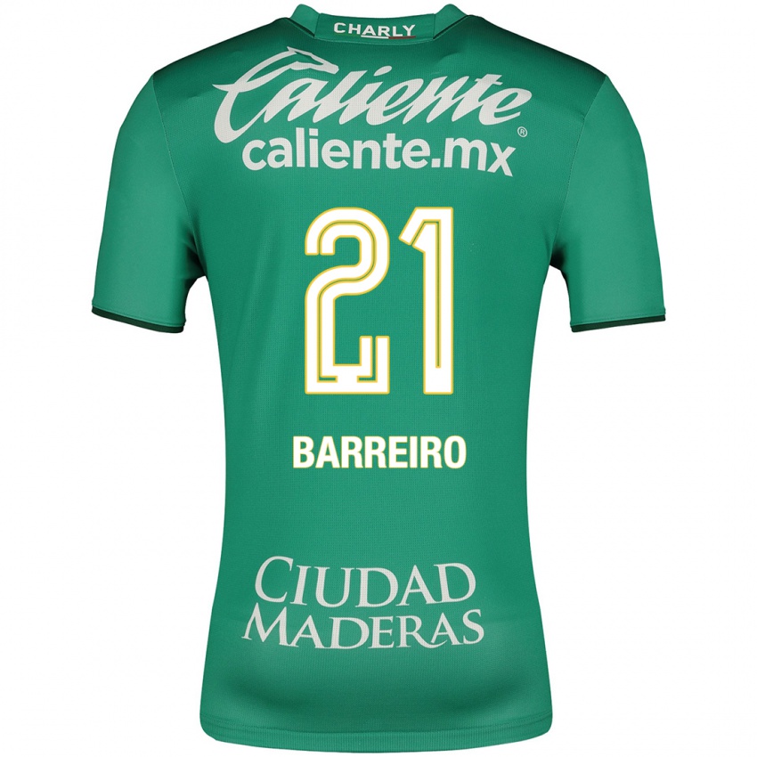 Mænd Stiven Barreiro #21 Grøn Hjemmebane Spillertrøjer 2023/24 Trøje T-Shirt