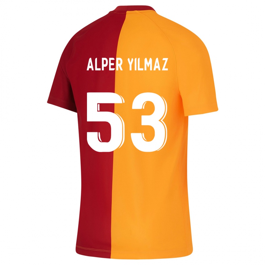 Mænd Barış Alper Yılmaz #53 Appelsin Hjemmebane Spillertrøjer 2023/24 Trøje T-Shirt