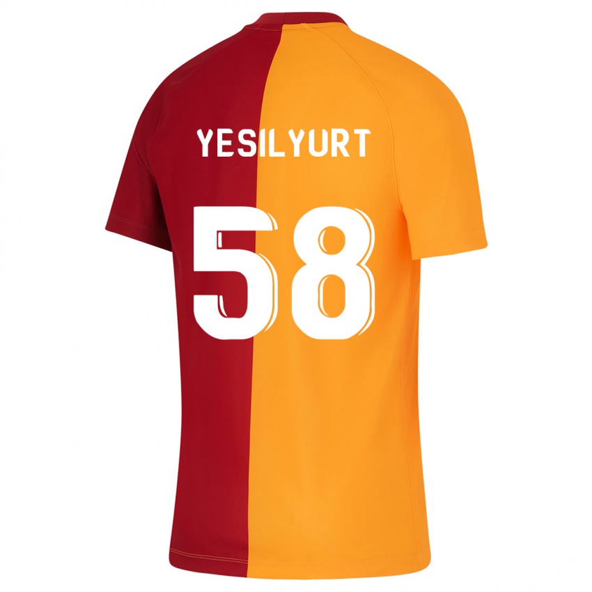 Mænd Ali Yeşilyurt #58 Appelsin Hjemmebane Spillertrøjer 2023/24 Trøje T-Shirt