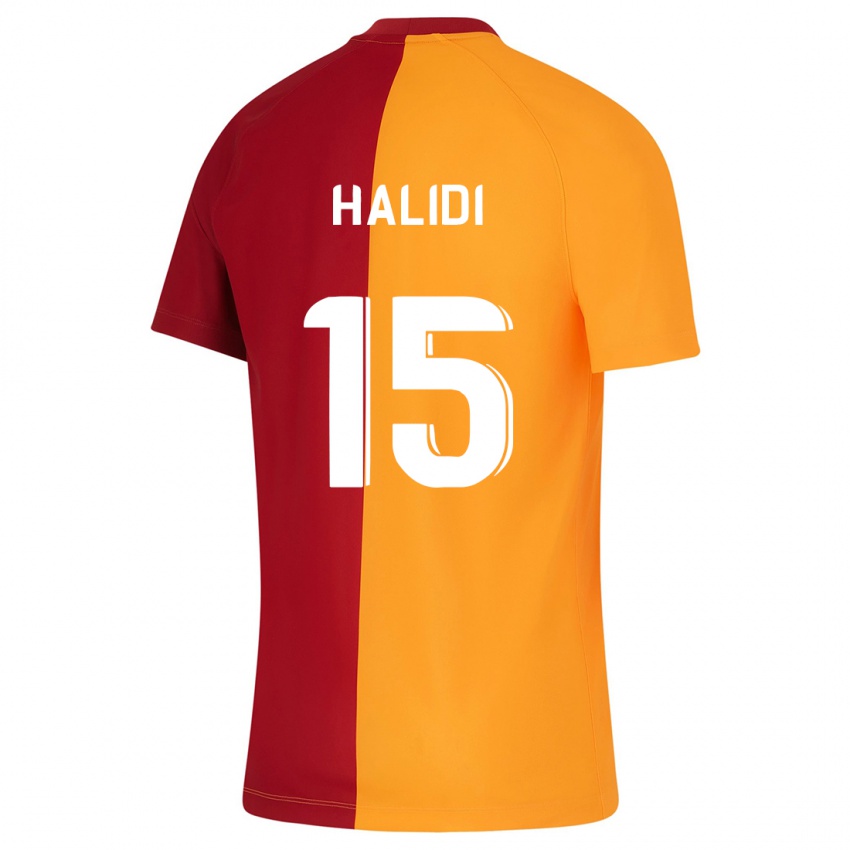 Mænd Isa Halidi #15 Appelsin Hjemmebane Spillertrøjer 2023/24 Trøje T-Shirt