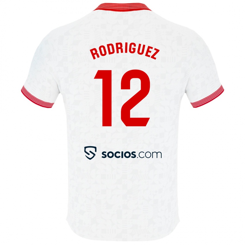 Mænd Lucía María Rodríguez Herrero #12 Hvid Hjemmebane Spillertrøjer 2023/24 Trøje T-Shirt