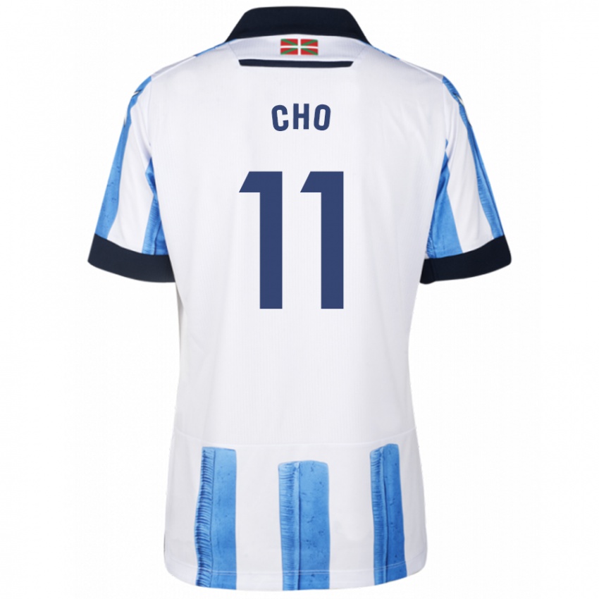 Mænd Mohamed-Ali Cho #11 Blå Hvid Hjemmebane Spillertrøjer 2023/24 Trøje T-Shirt