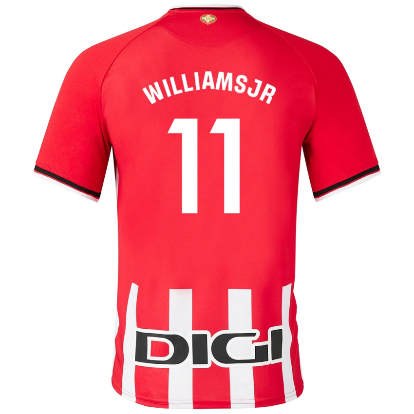 Mænd Nico Williams #11 Rød Hjemmebane Spillertrøjer 2023/24 Trøje T-Shirt