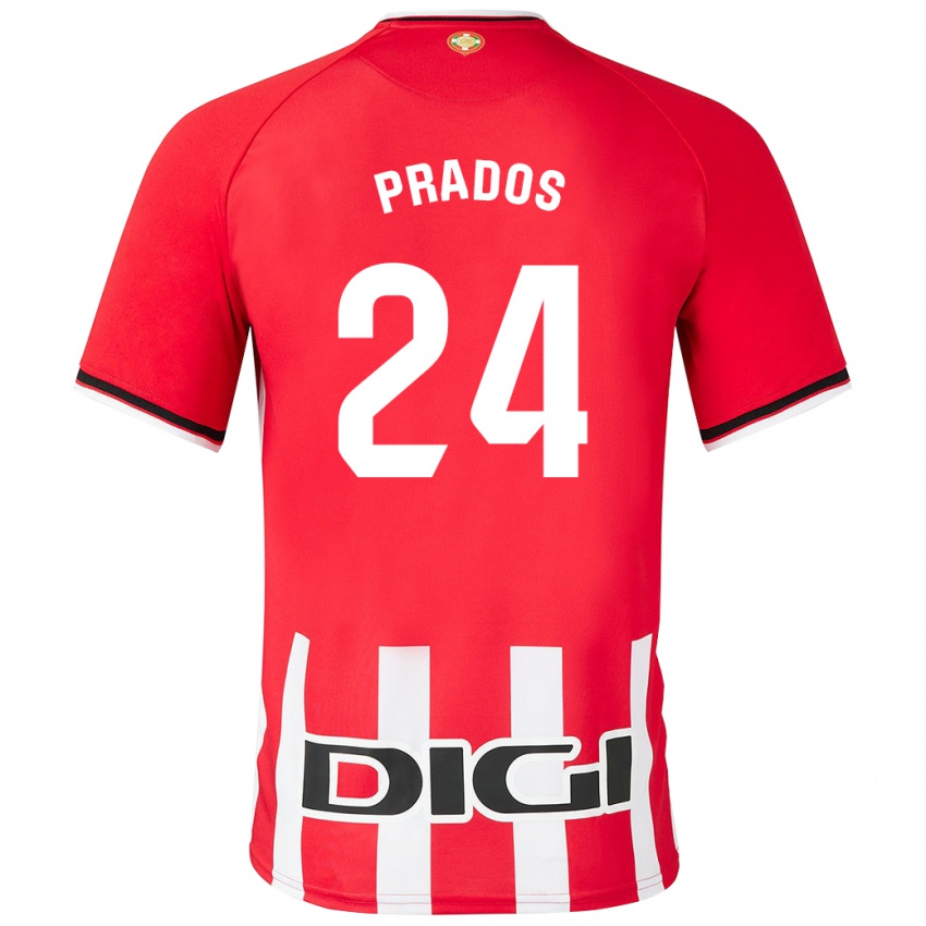 Mænd Benat Prados #24 Rød Hjemmebane Spillertrøjer 2023/24 Trøje T-Shirt