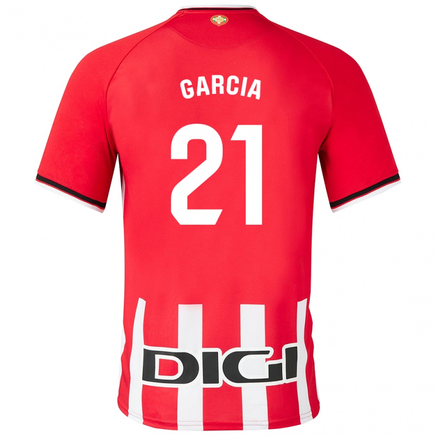 Mænd Beñat García #21 Rød Hjemmebane Spillertrøjer 2023/24 Trøje T-Shirt