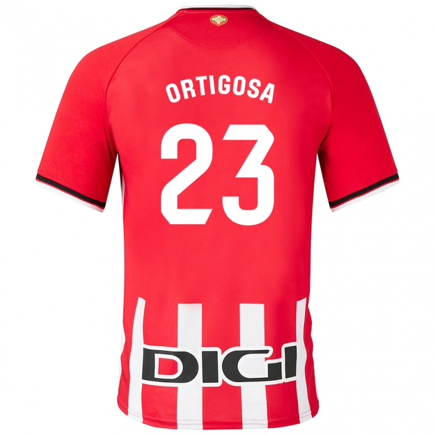 Mænd Aritz Ortigosa #23 Rød Hjemmebane Spillertrøjer 2023/24 Trøje T-Shirt