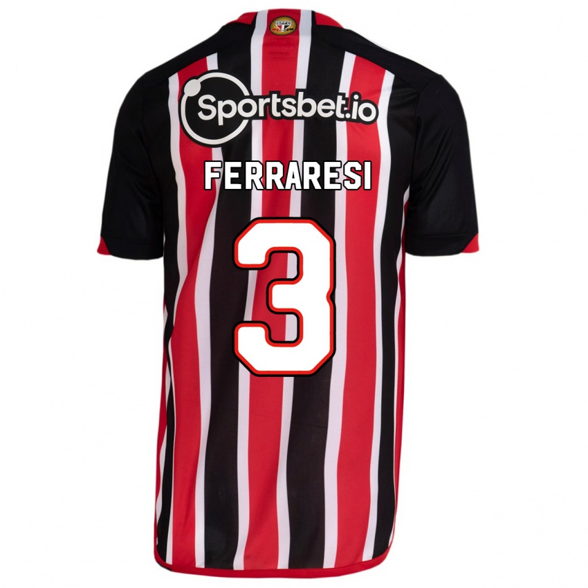 Mænd Nahuel Ferraresi #3 Blå Rød Udebane Spillertrøjer 2023/24 Trøje T-Shirt