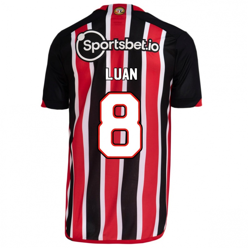 Mænd Luan #8 Blå Rød Udebane Spillertrøjer 2023/24 Trøje T-Shirt