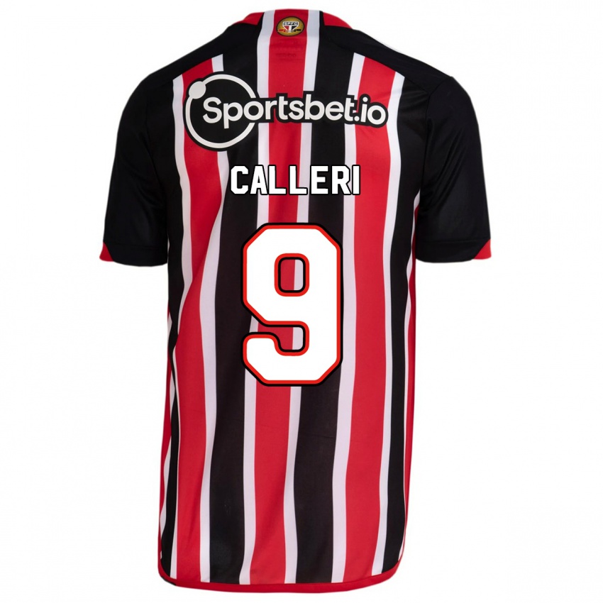 Mænd Jonathan Calleri #9 Blå Rød Udebane Spillertrøjer 2023/24 Trøje T-Shirt