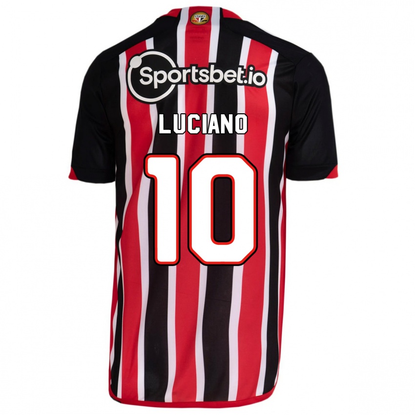 Mænd Luciano #10 Blå Rød Udebane Spillertrøjer 2023/24 Trøje T-Shirt