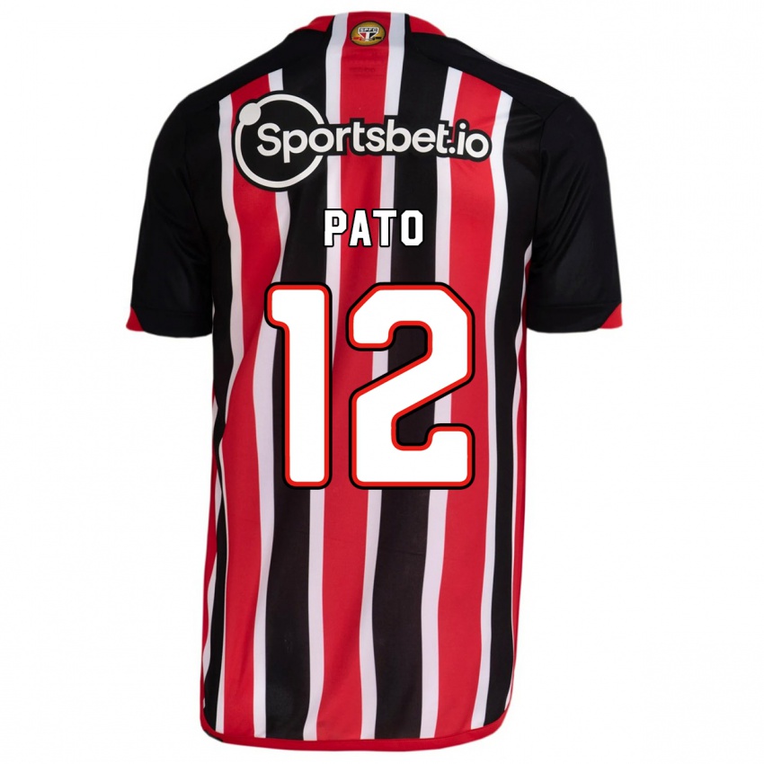Mænd Alexandre Pato #12 Blå Rød Udebane Spillertrøjer 2023/24 Trøje T-Shirt