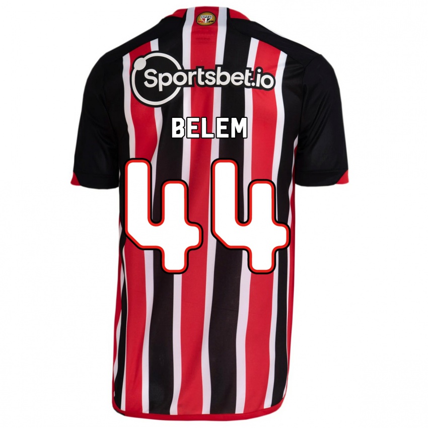 Mænd Matheus Belém #44 Blå Rød Udebane Spillertrøjer 2023/24 Trøje T-Shirt