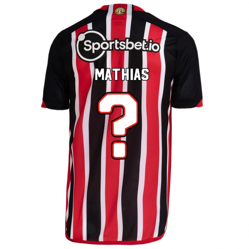 Mænd Leandro Mathias #0 Blå Rød Udebane Spillertrøjer 2023/24 Trøje T-Shirt