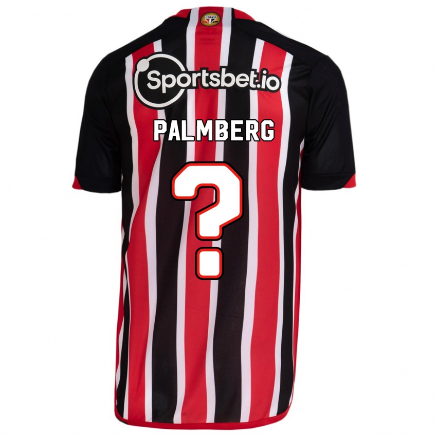 Mænd Palmberg #0 Blå Rød Udebane Spillertrøjer 2023/24 Trøje T-Shirt