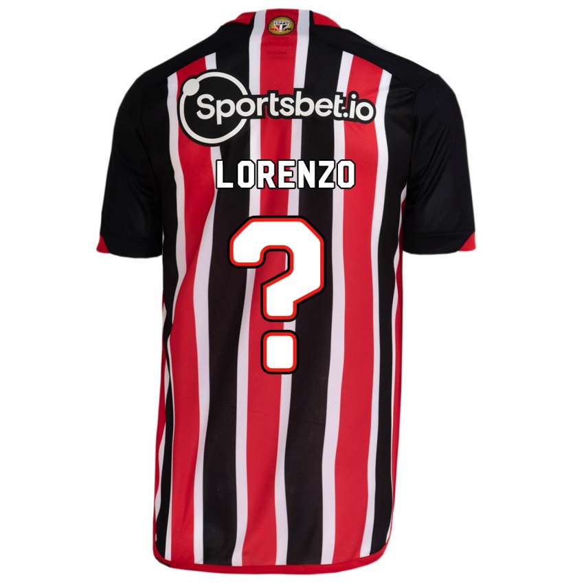 Mænd Lorenzo #0 Blå Rød Udebane Spillertrøjer 2023/24 Trøje T-Shirt