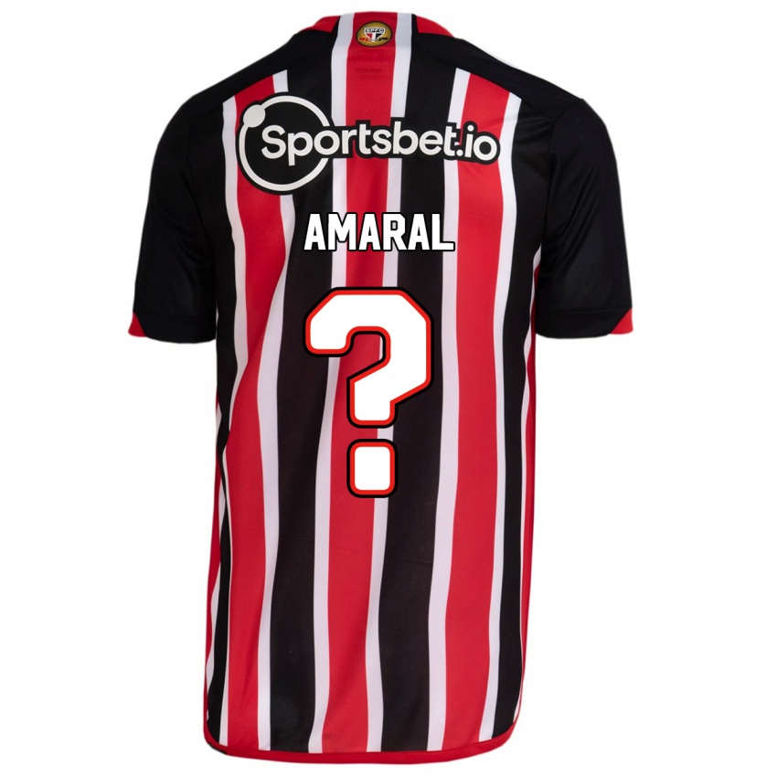 Mænd Mateus Amaral #0 Blå Rød Udebane Spillertrøjer 2023/24 Trøje T-Shirt