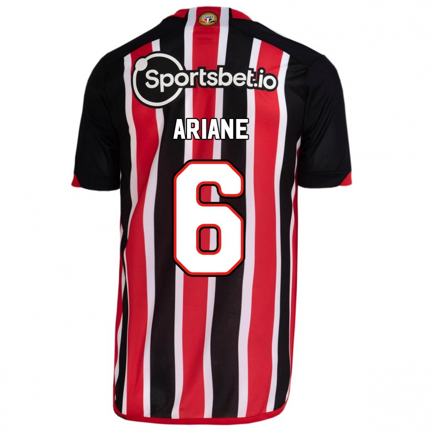 Mænd Ariane #6 Blå Rød Udebane Spillertrøjer 2023/24 Trøje T-Shirt