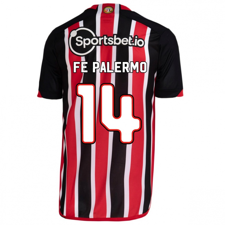 Mænd Fe Palermo #14 Blå Rød Udebane Spillertrøjer 2023/24 Trøje T-Shirt