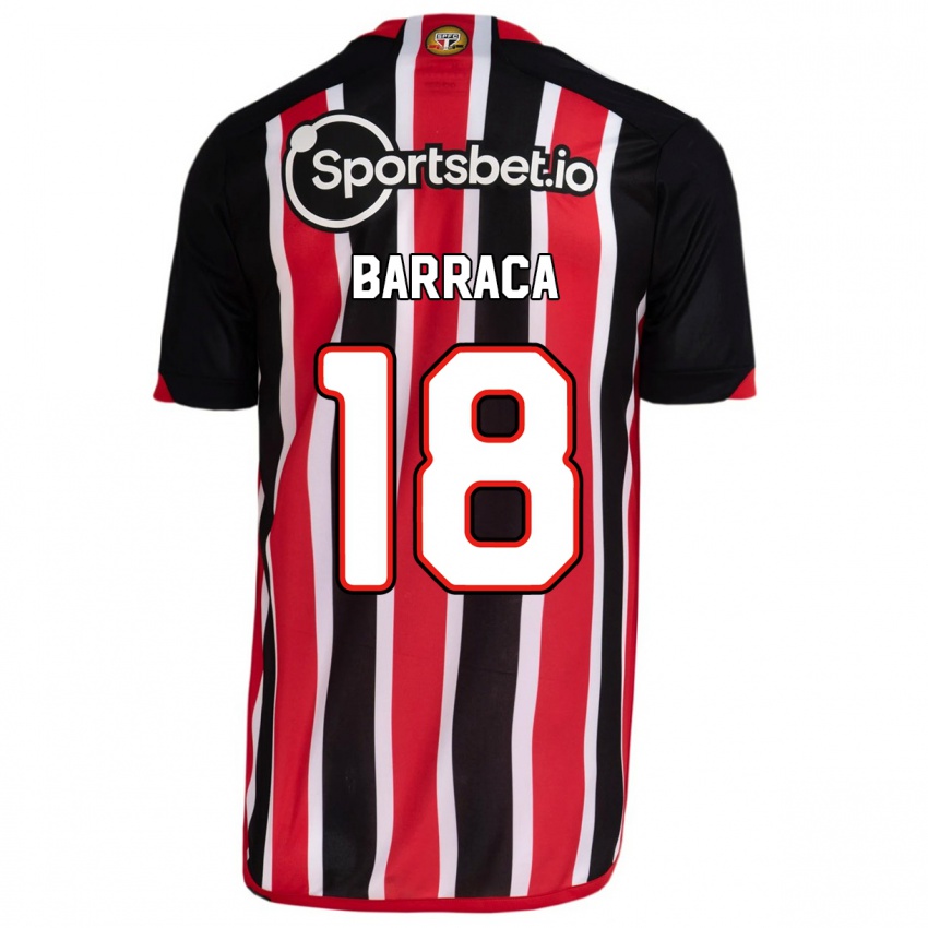 Mænd Barraca #18 Blå Rød Udebane Spillertrøjer 2023/24 Trøje T-Shirt