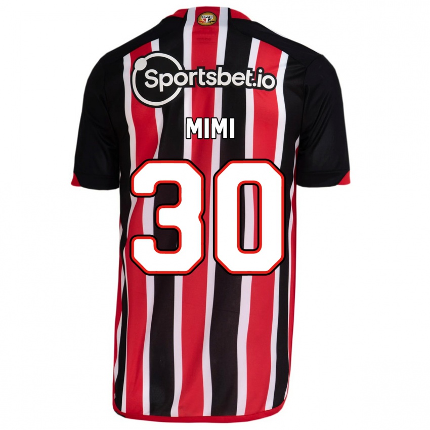 Mænd Mimi #30 Blå Rød Udebane Spillertrøjer 2023/24 Trøje T-Shirt