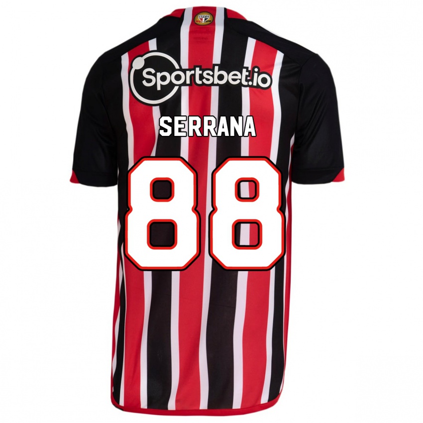 Mænd Serrana #88 Blå Rød Udebane Spillertrøjer 2023/24 Trøje T-Shirt