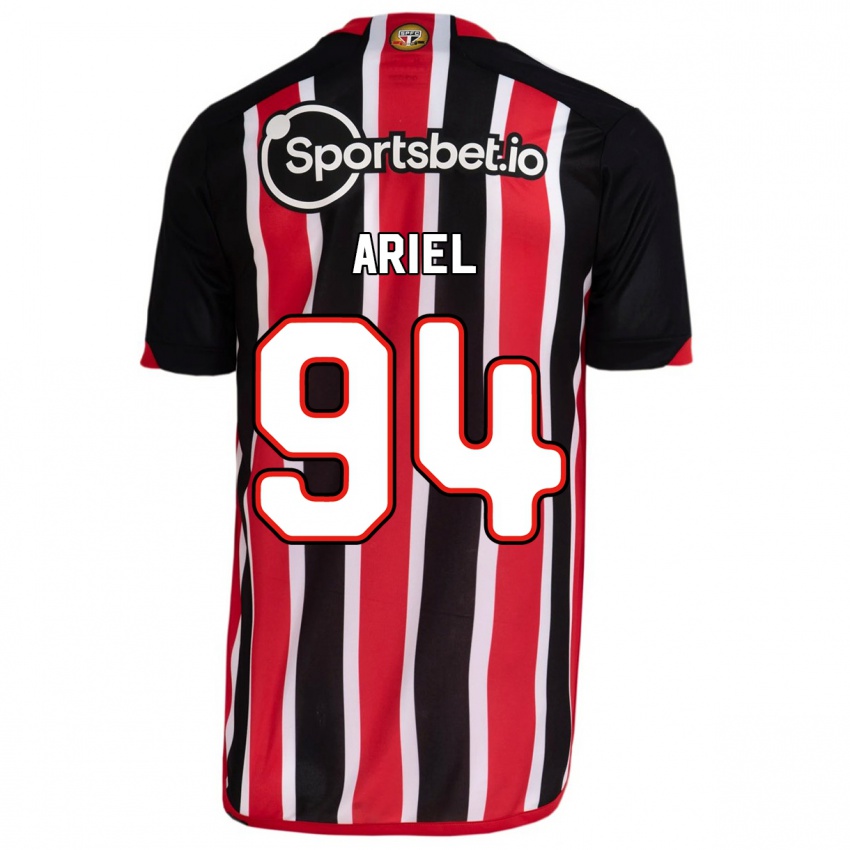Mænd Ariel #94 Blå Rød Udebane Spillertrøjer 2023/24 Trøje T-Shirt