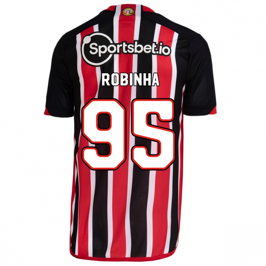 Mænd Robinha #95 Blå Rød Udebane Spillertrøjer 2023/24 Trøje T-Shirt