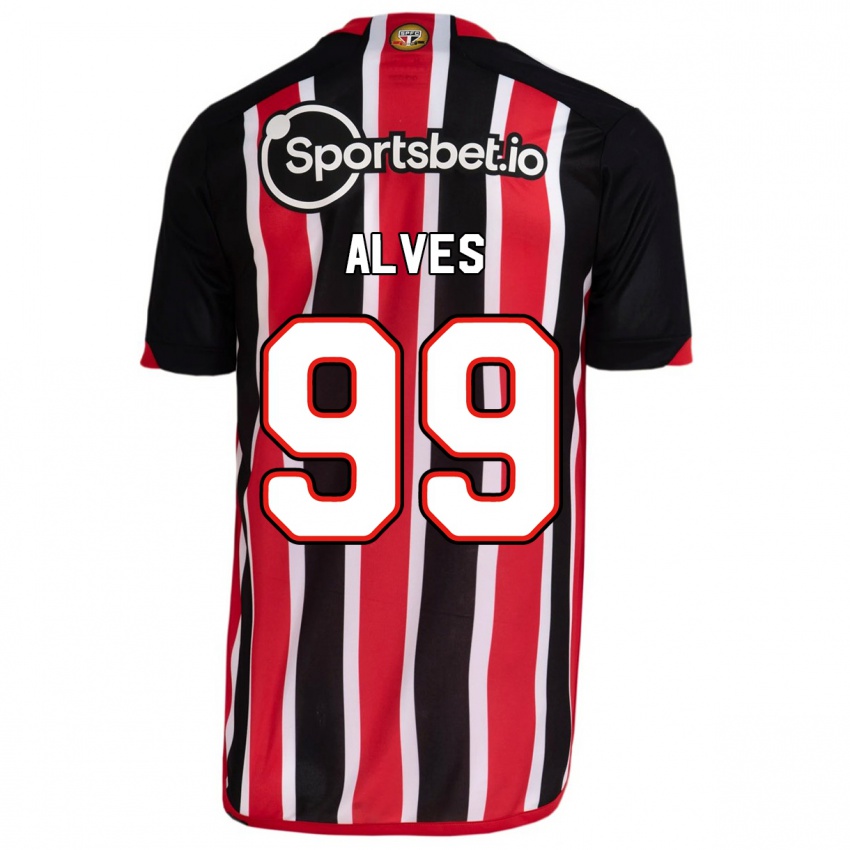 Mænd Letícia Alves #99 Blå Rød Udebane Spillertrøjer 2023/24 Trøje T-Shirt