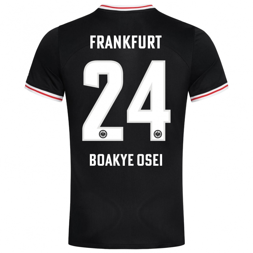 Mænd Derek Boakye-Osei #24 Sort Udebane Spillertrøjer 2023/24 Trøje T-Shirt