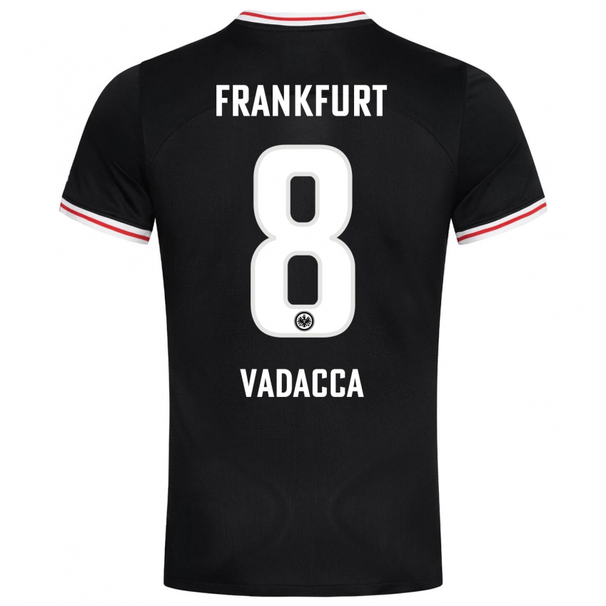 Mænd Gianni Vadacca #8 Sort Udebane Spillertrøjer 2023/24 Trøje T-Shirt