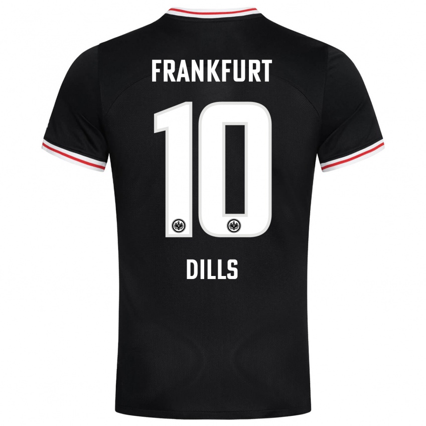 Mænd Marvin Dills #10 Sort Udebane Spillertrøjer 2023/24 Trøje T-Shirt