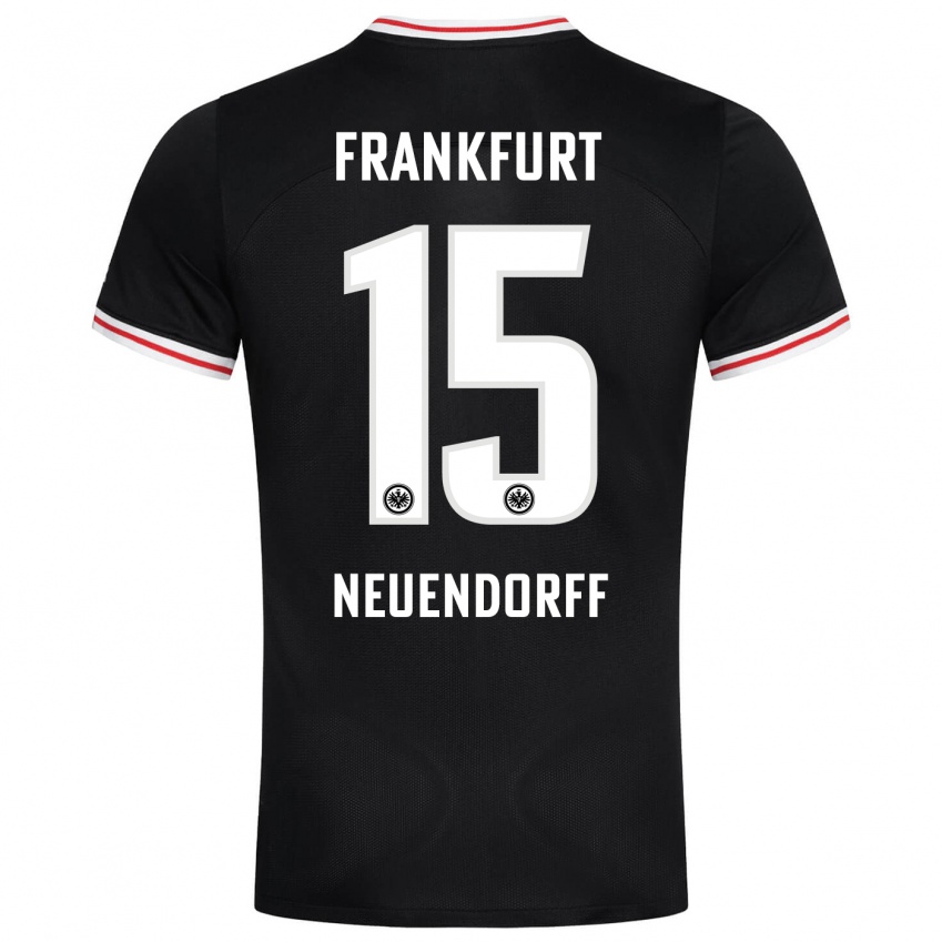 Mænd Nilo Neuendorff #15 Sort Udebane Spillertrøjer 2023/24 Trøje T-Shirt