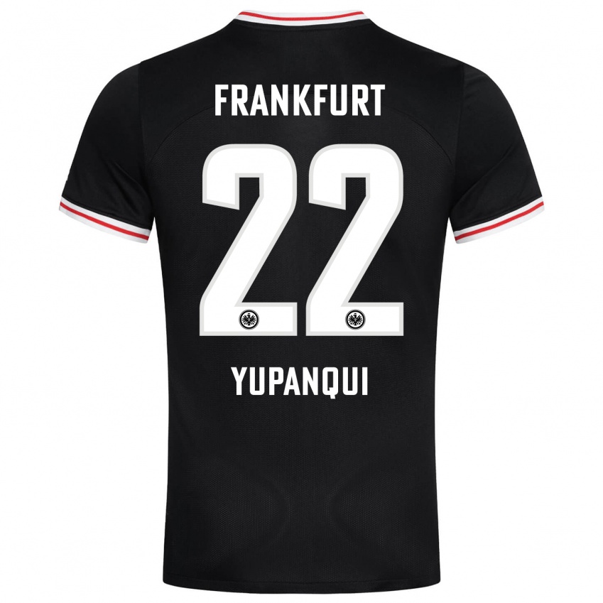 Mænd Philipp Eisele Yupanqui #22 Sort Udebane Spillertrøjer 2023/24 Trøje T-Shirt