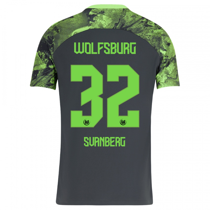 Mænd Mattias Svanberg #32 Mørkegrå Udebane Spillertrøjer 2023/24 Trøje T-Shirt