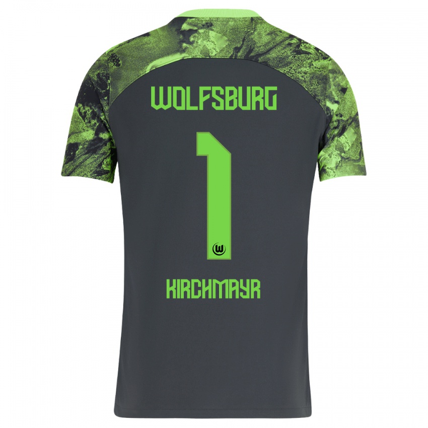 Mænd Juri Kirchmayr #1 Mørkegrå Udebane Spillertrøjer 2023/24 Trøje T-Shirt