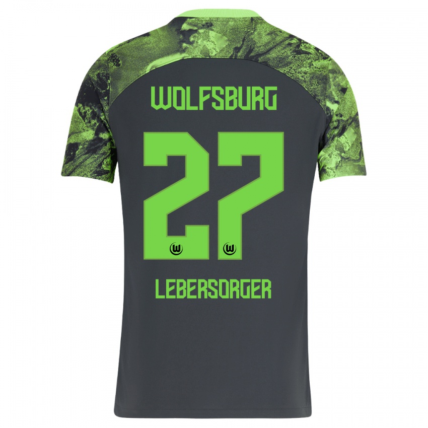 Mænd Kevin Lebersorger #27 Mørkegrå Udebane Spillertrøjer 2023/24 Trøje T-Shirt