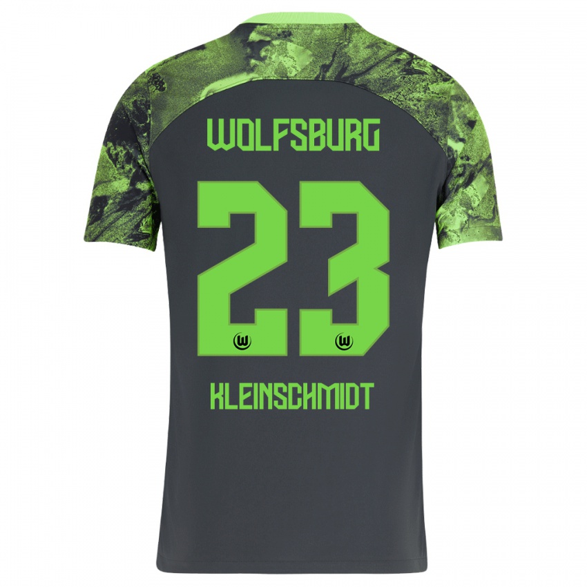 Mænd Max Kleinschmidt #23 Mørkegrå Udebane Spillertrøjer 2023/24 Trøje T-Shirt