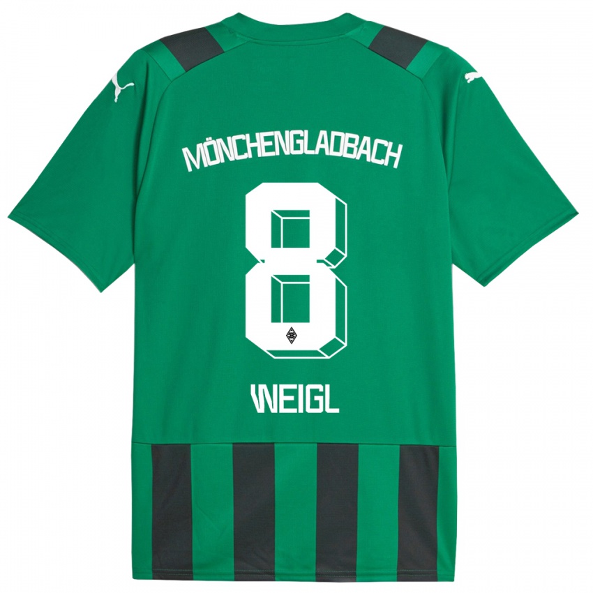 Mænd Julian Weigl #8 Sort Grøn Udebane Spillertrøjer 2023/24 Trøje T-Shirt