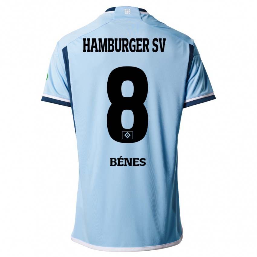 Mænd Laszlo Benes #8 Blå Udebane Spillertrøjer 2023/24 Trøje T-Shirt